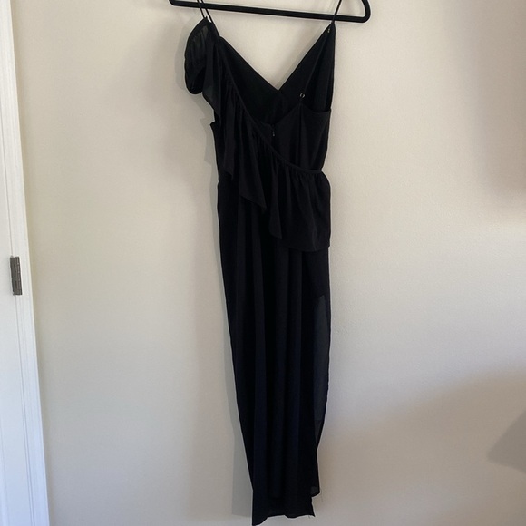 For Love & Lemons Flamenco Maxi Off the Shoulder Dress in Black Women's Small - Picture 9 of 13